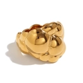 Große Cloud Bubble Textur Ring-Gold-US 6