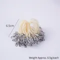 Cordino per cellulare beige con moschettone argento lungo 6,5 cm e peso 0,5 g - Cinghie Per Cellulari Di Colore Giallo Chiaro - 1 Dozzina (100 Cinghie)
