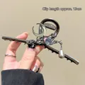 Dettaglio molletta per capelli in metallo da 13 cm con decoro floreale e perla - Pinza Fiore di Luna [13cm]