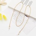 Elegant gold twisted metal glasses chain with lobster clasps and white silicone loops - Gold Twisted Chain (3)