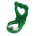 Green heart-shaped stainless steel sandwich and dumpling mold with a foldable press - Green