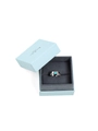 Silver ring with turquoise gemstone in light blue jewelry box with Best Wishes text - Ring Box (With Text) / Light Blue