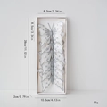 White butterfly Christmas tree ornaments with silver glitter edges in a 5-piece set - Silver