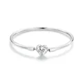 Minimalist S925 sterling silver star heart bracelet with sparkling zircon stones - 17cm