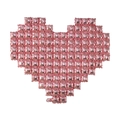 Rose gold pixelated heart-shaped aluminum foil balloon for romantic party decorations - Heart Backdrop Wall / Rose Gold