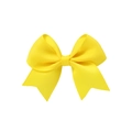 Pinza para el pelo hecha a mano de cinta grosgrain amarillo brillante - Dorado