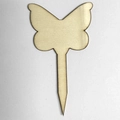 Butterfly-shaped wooden plant tag with natural grain finish for succulent gardening - Butterfly B (5.8*10cm)