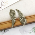 Paar antike Libellenflügel-Anhänger aus Bronze für DIY-Schmuck und Halsketten - Antik Bronze Großer Flügel 15x48mm