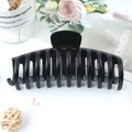 Matte black oversized vintage shark hair claw clip for elegant women hairstyles - Matte Black