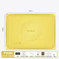 Extra large 70x50cm lemon yellow platinum silicone baking mat with pastry tools - 7mm / 70x50cm / Yellow