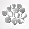 Polished grey heart-shaped natural gemstones 20mm healing crystal stones set - White Cat's Eye
