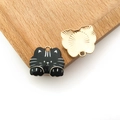 Black cat enamel charms in gold alloy finish for DIY jewelry making and handmade crafts - Black Cat