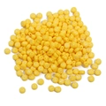 Bulk yellow acrylic round beads with white capital letters for DIY jewelry making - Solid Yellow with White Letters