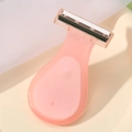 Portable pink manual hair shaver for women with ergonomic handle and lubricating strip - Bulk/Random