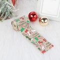 Weihnachtsband mit Drahtkante, weihnachtlichen Socken und Merry Christmas Aufdruck - Weihnachtssocken-Stil