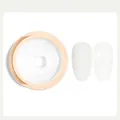 Solid white cream nail gel polish color 003 with matte and glossy finish tips - Solid Gel 03
