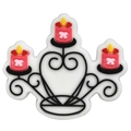 Ciondolo per scarpe con candele rosa a fiocco su candelabro per zoccoli e decoro DIY - 02