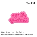 Pink silicone Happy Birthday cloud mold for cake toppers and DIY resin crafts - Style 8 / Pink