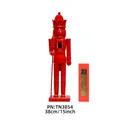 Red 38cm wooden king nutcracker soldier with scepter and matching red gift box - 38cm / Red King