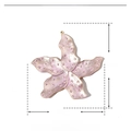 Detailed size specifications of the purple enamel starfish pendant in stainless steel - Pink Purple Starfish (60x59mm)
