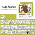 Mini animal theme coloring book for kids with squirrel cover and 25 cartoon doodle pages - Cute Animal
