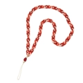 Detail of red and pink resin interlocking chain link phone lanyard with marble pattern - SL1864-Red Pink White Marble