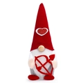 Valentine's Day gnome plush with red sequin heart hat and felt cupid bow arrow accessory - Bow and Arrow Style