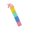 Rainbow unicorn fidget bracelet made of soft silicone with tactile sensory bubbles - Unicorn Yellow Green Blue Pink