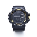 Montre sport numérique pour étudiants noir et or avec affichage multifonction HK-336 - Ensaché Par Défaut / Or Noir