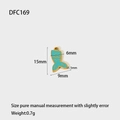 Teal enamel fishtail pendant in gold finish stainless steel with 15x9mm dimensions - Fish Tail-DFC169-Cyan Blue