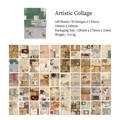 Vintage art collage paper set with 100 sheets featuring 50 unique retro designs - Art Collage