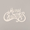 Decorazione natalizia Merry Christmas bianco crema con glitter per albero di Natale - Bianco