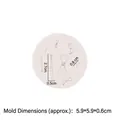 Weiße Silikonform für Schleifen 5,9x0,6cm für Fondant-Torten-Dekoration und Backen - Stil 4# (15-530) / Grau