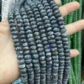 Strand of grey spotted natural stone abacus beads for handmade jewelry making - 5*8mm (approx. 73 pcs/strand) / Spotted Stone