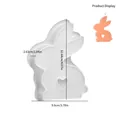 Easter rabbit silicone mold with hollow heart design and orange candle finished sample - Rabbit 3704