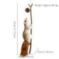 Hanging squirrel decoration with pine cone and dimensions 45cm height and 15cm width - Large Squirrel Climbing Pole