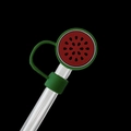 Watermelon shaped PVC straw topper cover for Stanley tumblers on stainless steel straw - Watermelon / 10mm