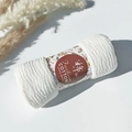 Pleated bubble cotton scarf in white with floral packaging and rustic dried flowers - Style #108