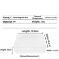 Transparent PP plastic storage box 12.5x10.2x3.3cm for hardware tools and parts sorting - 12.5 Rectangular (12.5*10.2*3.2cm)