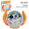 Orange puzzle maze game with rotating gears and 1-24 numbered paths in colorful gift box - English Boxed (NO.2328) / Orange