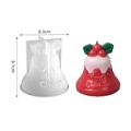 Christmas bell silicone mold for DIY crafts with Merry Christmas text embossing - Christmas Bell