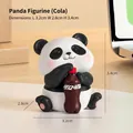 Miniature panda ornament holding a soda bottle, cute resin figurine for home decor - Panda Desktop Figurine [Cola]