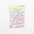Autocollants nail art cerise étincelants avec cristaux 3D et motifs de cœurs sur fond blanc - TO4865-Cerise Rouge Cristal