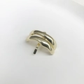 Gepolijste gouden U-vormige metalen haarklem voor een elegante lage paardenstaart - Goud