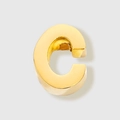 Colgante letra C dorada de acero inoxidable pulido para creación de joyas personalizadas - Letra C / Color Acero