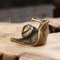 Mini statuina di lumaca in ottone antico per tè, decorazione vintage fatta a mano - Lumaca Stile A