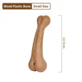 Small wood-plastic durable dog chew toy in bone shape 12.5cm size for small pets - Small (12.5cm)