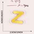 Yellow embroidered letter Z patch with 2.5cm size for DIY clothing decoration - Letter-Z