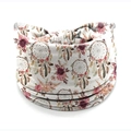Bohemian watercolor headband with dreamcatcher and feather patterns on white background - Style 35