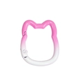 Pink and white gradient cat-shaped alloy spring clasp for DIY keychains and accessories - Gradient Rose Red